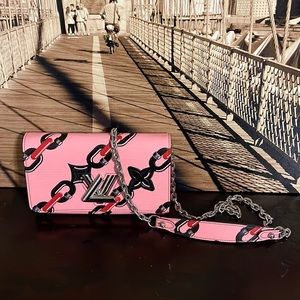 Louis Vuitton Epi Leather Flower Twist Wallet on a Chain